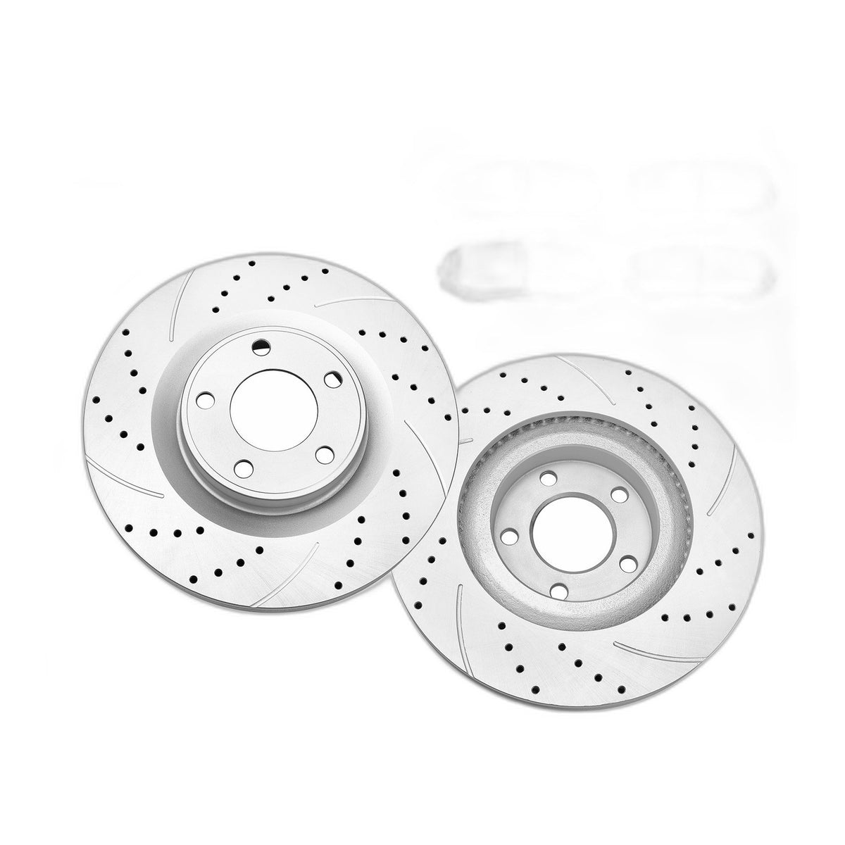 Front Brake Rotors Pads Kit for Ford Edge 2007-2009 2010-2014 Slotted Drilled