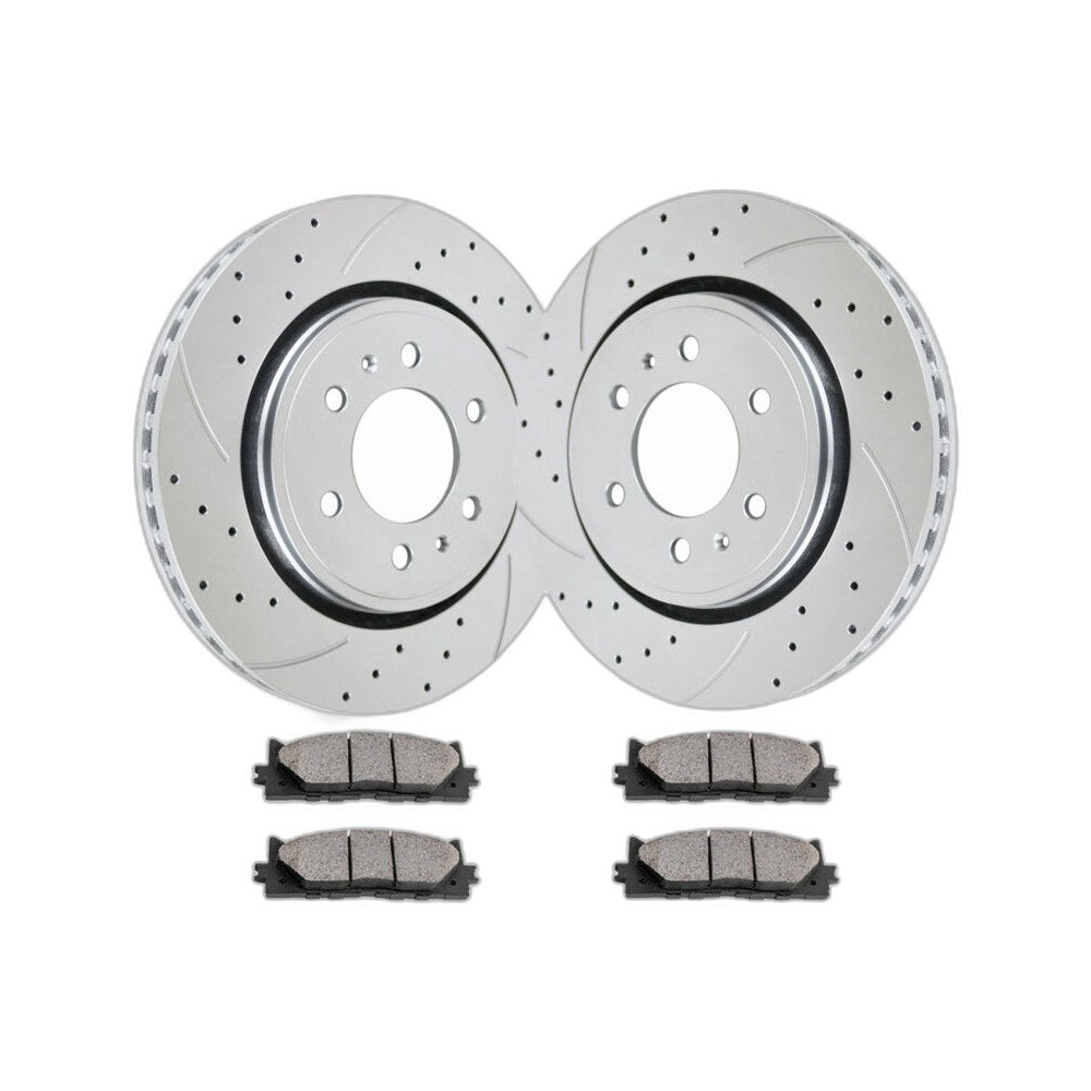 350mm Front Brake Rotors and Pads Kit for Ford F-150 2010-2018 Drilled Slotted