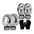 Front Rear Disc Rotors Ceramic Brake Pads for 2003-2007 Honda Accord 3.0L 2.4L