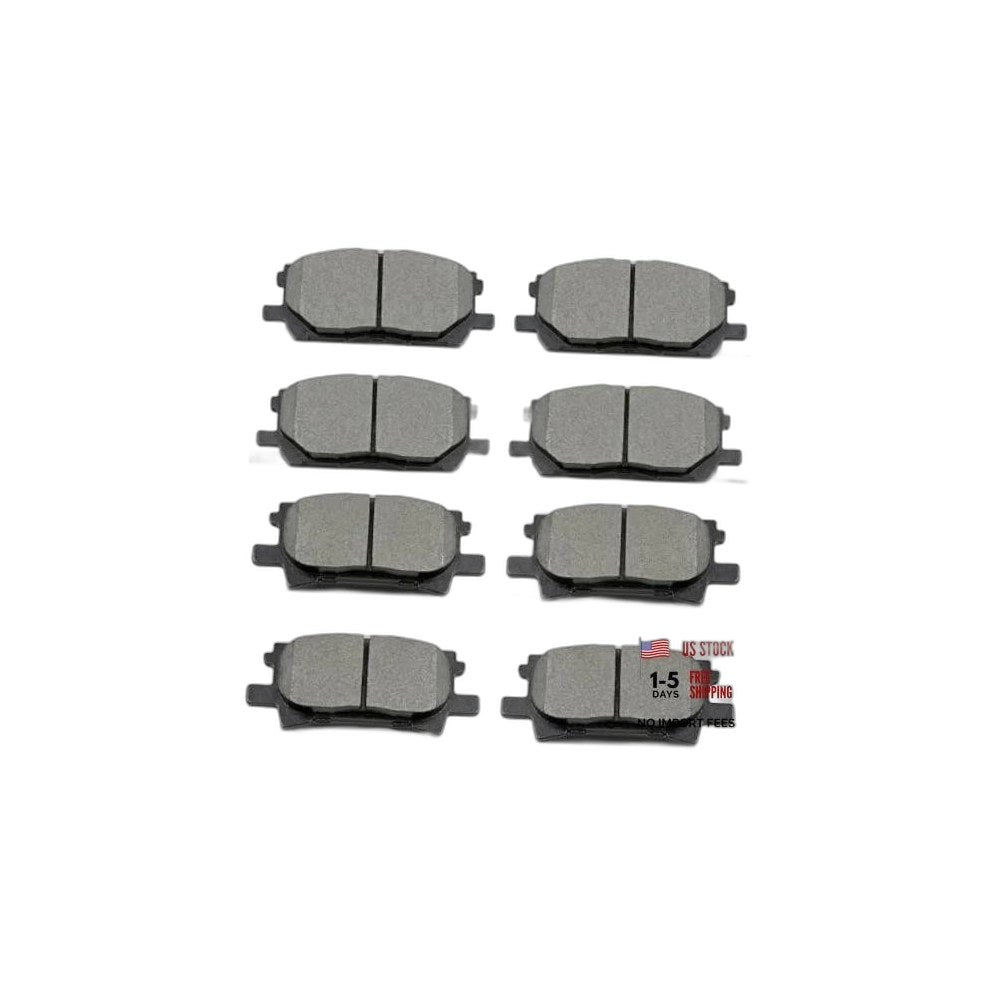 8 Pcs Front Rear Ceramic Brake Pads Set - Fits 2004-2006 Lexus RX330 - 2007
