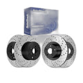Front Rear Drilled Slotted Brake Rotors Ceramic Pads for Subaru Outback 2012
