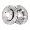 Front Brake Disc Rotors Ceramic Brake Pads Kit for 2007 - 2017 Jeep Wrangler JK.