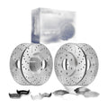 Front Rear Drilled Slotted Brake Rotors Ceramic Pads for Ford F-150 2008