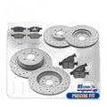 Front & Rear Drilled Brake Rotors Ceramic Pads Kit for 2017-2019 Ford Escape MKC