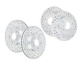 Front Rear Drilled&Slotted Disc Rotors Ceramic Pads Kit for 2003-2007 2.4L