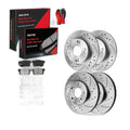 Front Rear Brake Rotors and Brake Pads Kit for Honda Civic 2013 - 2015 Acura ILX