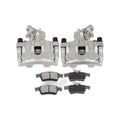 Pair Rear Brake Caliper and Pad Kit With Bracket For 13-16 Ford Escape 2.3L 2.5L