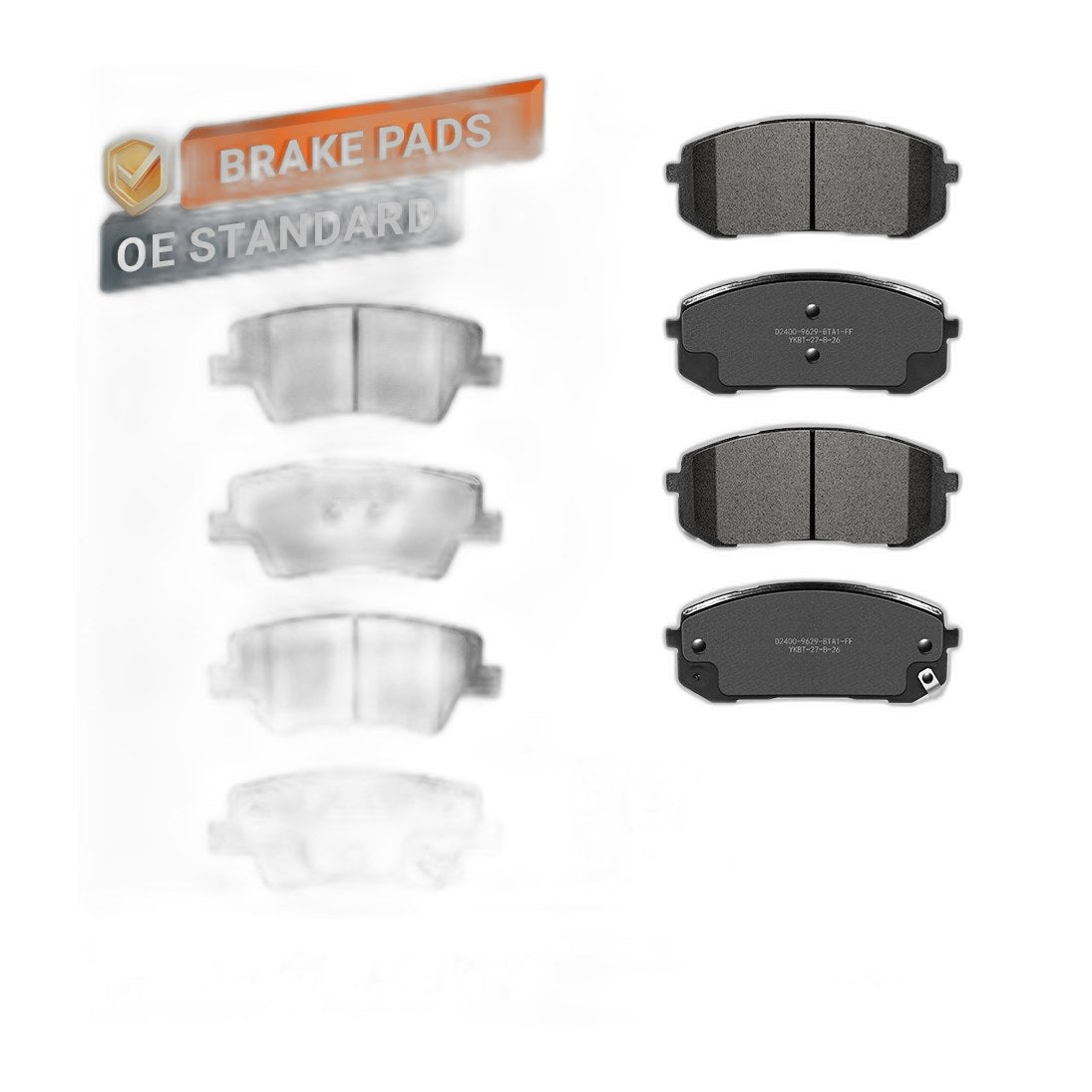 Front & Rear Ceramic Brake Pads Set For 2021 2022 2023 2024 2025 Hyundai Elantra