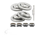 Front & Rear Brake Rotors & Pads Kit Fits 2013-2014 Ford F-150 3.5T V6 D1602