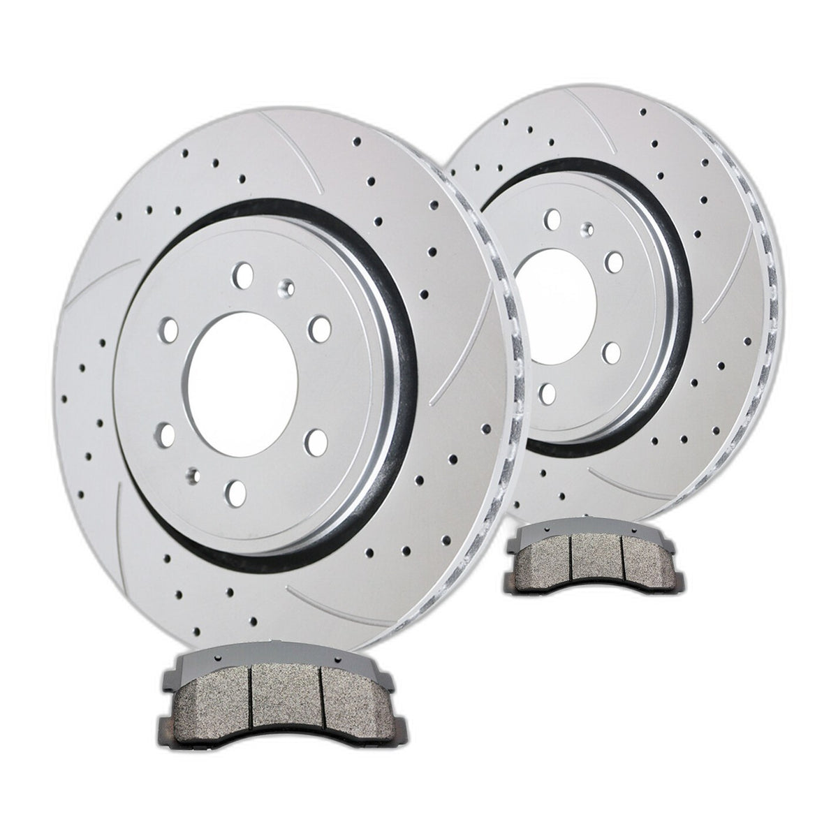 Front Brake Rotors and Pads Kit for Ford F-150 Expedition 2010-2020 Drilled