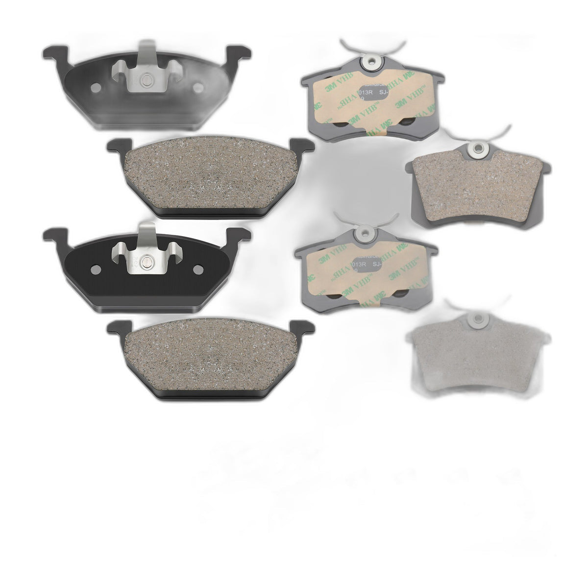 Front Rear Ceramic Brake Pads Set For 1999 - 2005 Volkswagen Jetta Golf Beetle