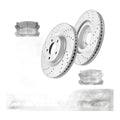 Front Drilled Discs Brake Rotors Brakes Pads for 07-14 Lincoln MKX Ford Edge