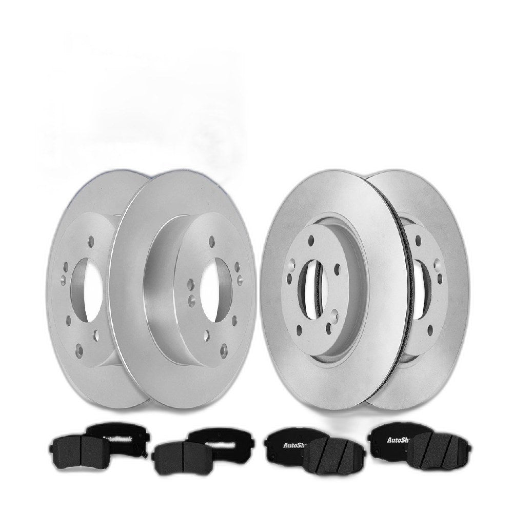 Front Rear Brake Rotors Ceramic Pads for Kia, Forte 2010-2013, FWD L4 2.0L 2.4L