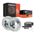 A-Premium 11.89 inch 302mm Rear Brake Rotors & Ceramic Pads Kit 6-Pack