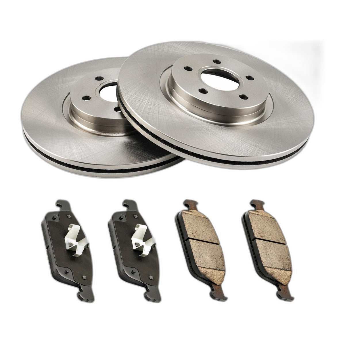 6x Front Brake Rotors Ceramic Front Brake Pads Kit Fits Ford Escape 14-17 2.0L