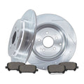Rear Drilled Brake Rotors Ceramic Pads Kit Pilot for 2007-2013 ACURA MDX
