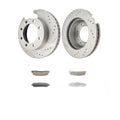 Front Drilled Brake Rotors Ceramic Pads For Ford F-250 Super Duty 2005-2012 4WD