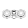 REAR Brake Rotors and Pads Kit for Ford Edge Explorer Lincoln MKT Drilled Brakes