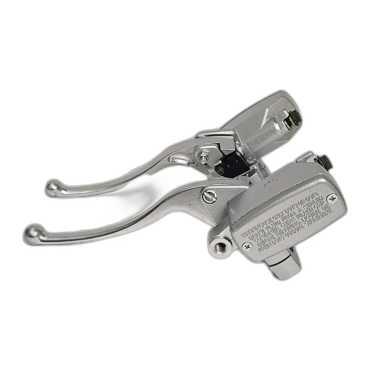 Motorcycle brake master cylinder set 1 inch handlebar universal chrome levers