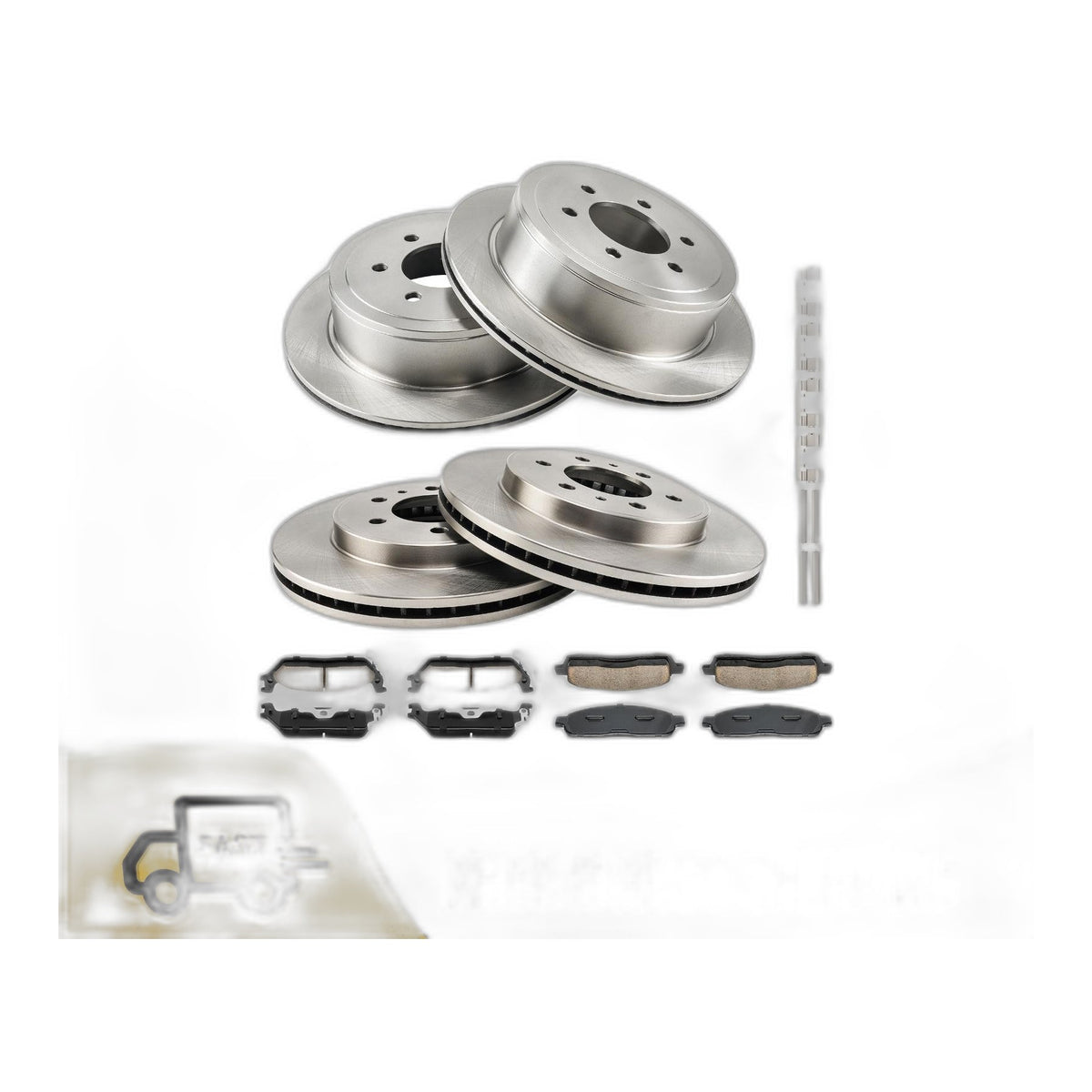 Front Rear Brake Rotors & Pads Kit D1392 54170 54111 D1012 Fits 09 Ford F-150