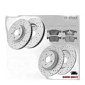 Front Rear Drilled Rotors Ceramic Brake Pads Kit For Ford Escape Bronco Sport