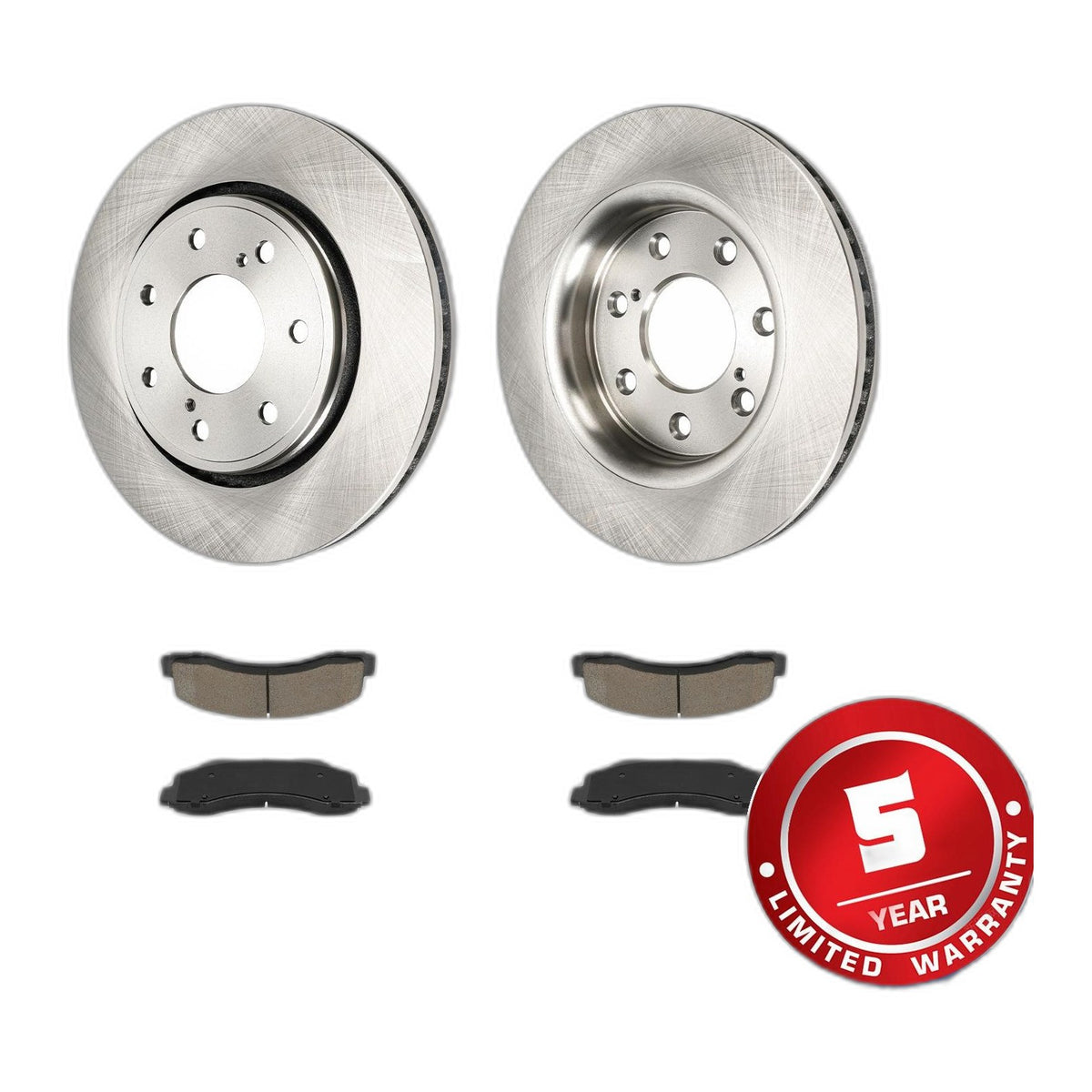 Front Ceramic Brake Pads Coated Rotors Kit Durable for 2011-2017 Ford F-150