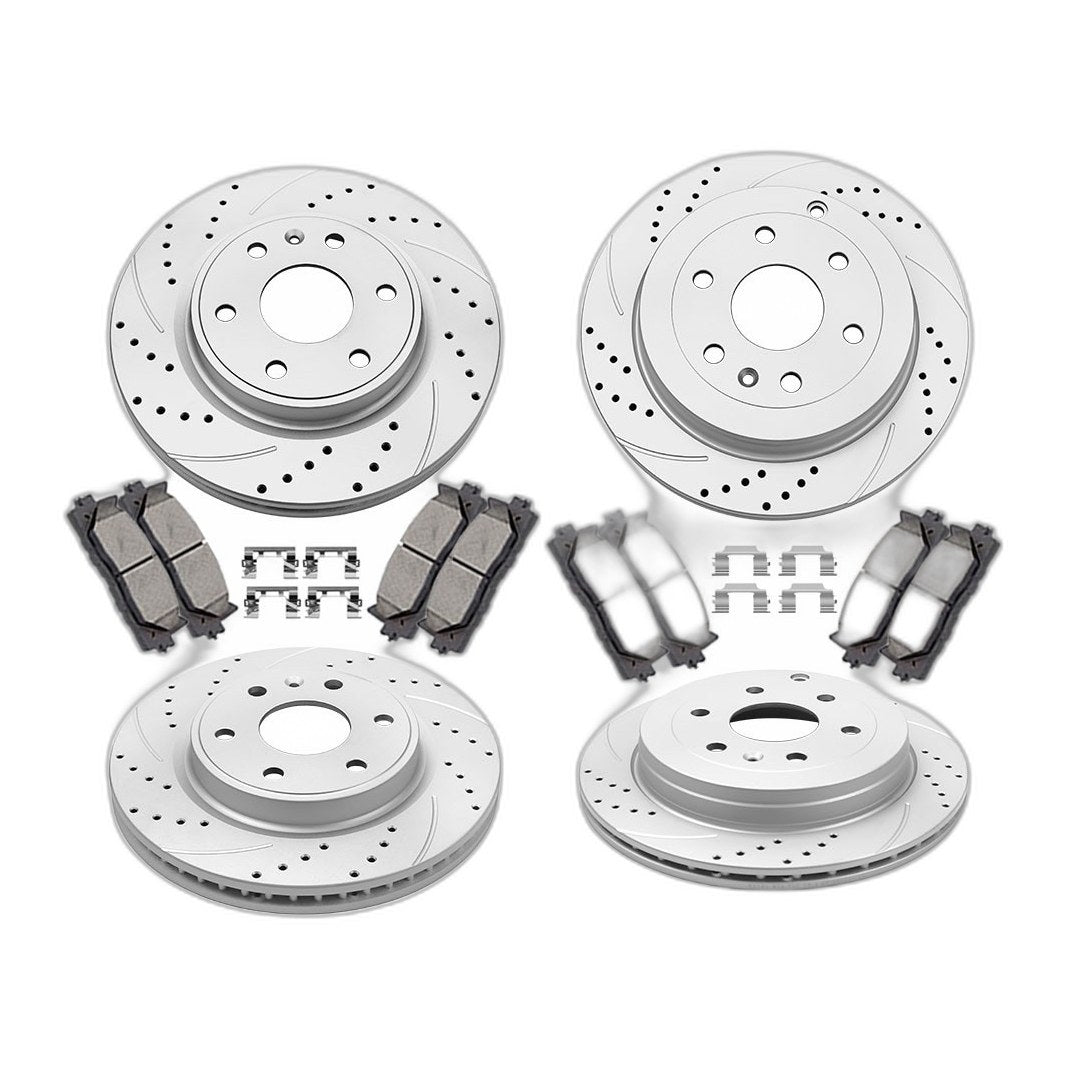 Front and Rear Rotors Brake Pads Kit for Enclave Chevy Acadia Traverse Brake