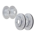 Front Rear Drilled Rotors + Brake Ceramic Pads Discs for MKZ Mazda 6 Ford Fusion