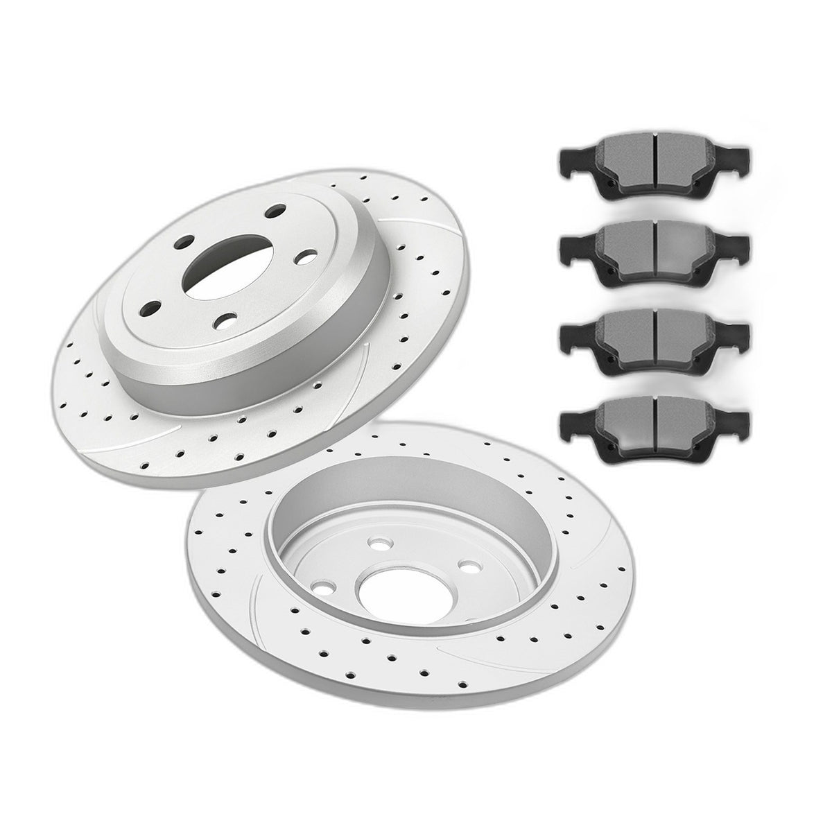 REAR Brake Rotors Pads Kit for Jeep Grand Cherokee 2011-2020 Standard Brakes