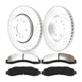 Front Drilled Brake Rotors Brake Pads Kit Fits 2010-2020 Ford F-150