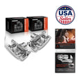 Rear Left Right Disc Brake Caliper Pair with Bracket 1.59 Inch Piston