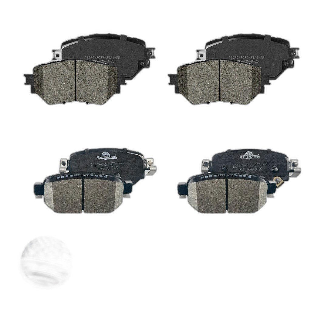 Front Rear Disc Ceramic Brake Pads Set For 2017 - 2018 Mazda 3 Mexico Built