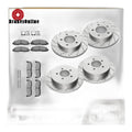 Front Rear Drilled Brake Rotors and Brakes Pads for 1999 - 2003 Ford F-150
