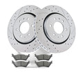 Front Brake Rotors Pads Kit for Ford F-150 Lincoln Navigator Slotted Drilled