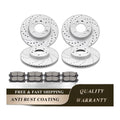 Front Rear Drilled Rotors and Brake Pads Brakes Kit Fit MKZ Mazda 6 Ford Fusion