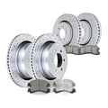 Front Rear Slotted Rotors Brake Ceramic Pads Kit for 2012 2013 - 2020 Ford F-150