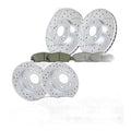 Drilled Slotted Front Rear Rotors and Brake Pads Kit for Honda Accord Brakes