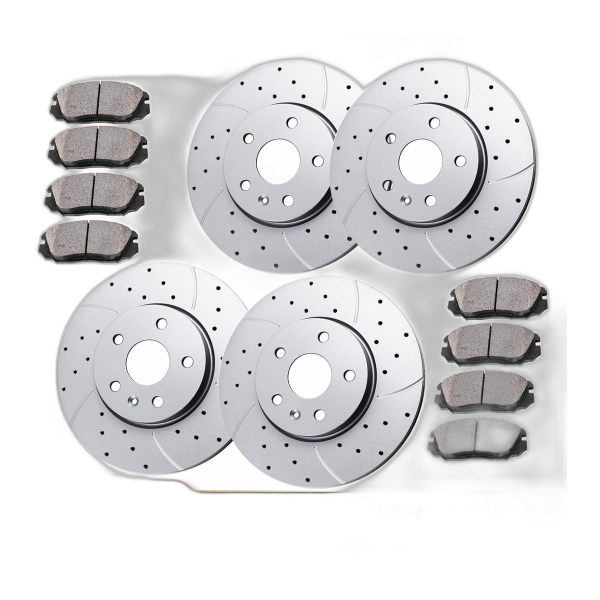Drilled Front Rear Brake Rotors Pads Kit for Chevrolet Equinox Terrain Brakes