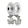 For 2013-2016 Ford Escape Rear Pair Brake Calipers Drilled Rotors w/Bracket Pads
