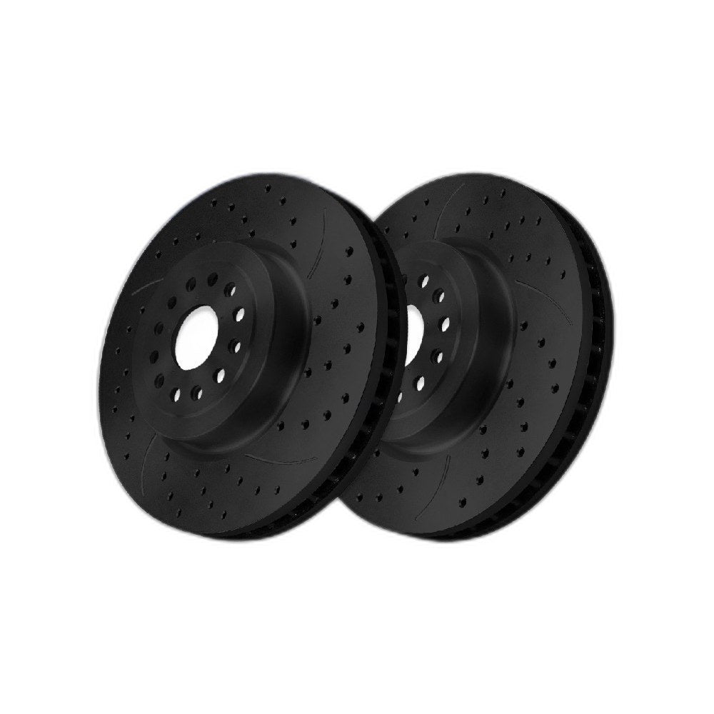 Rear Drilled Slotted Brake Rotors Pair for Ram 1500 2025