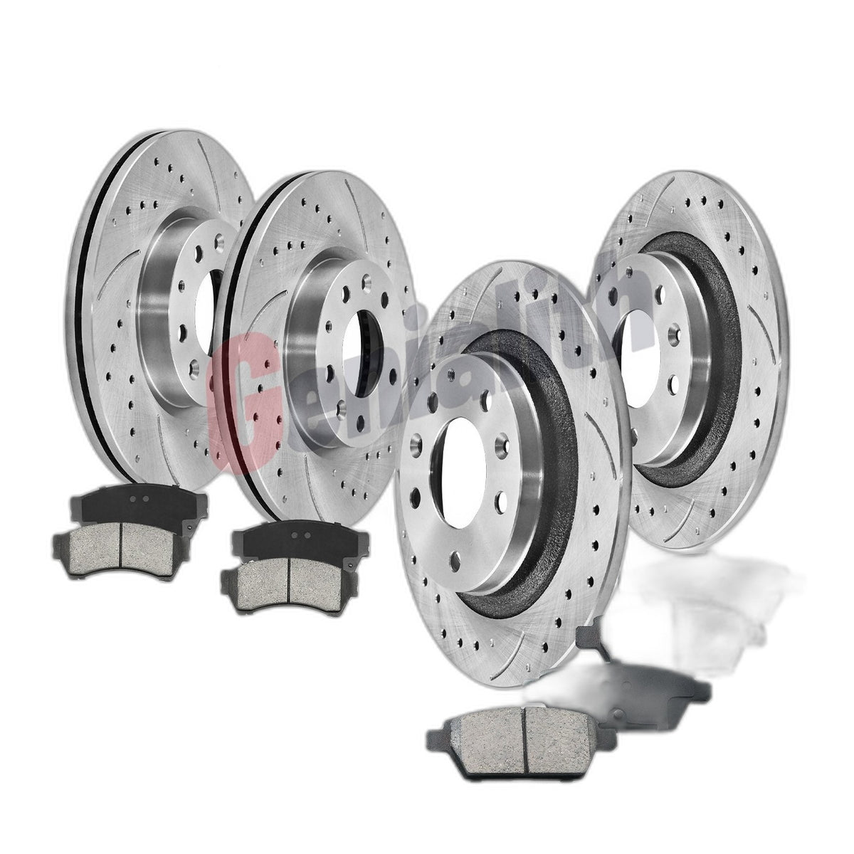 Front & Rear Rotors Brake Pads for Ford Fusion Mazda 6 Lincoln MKZ Mercury Milan