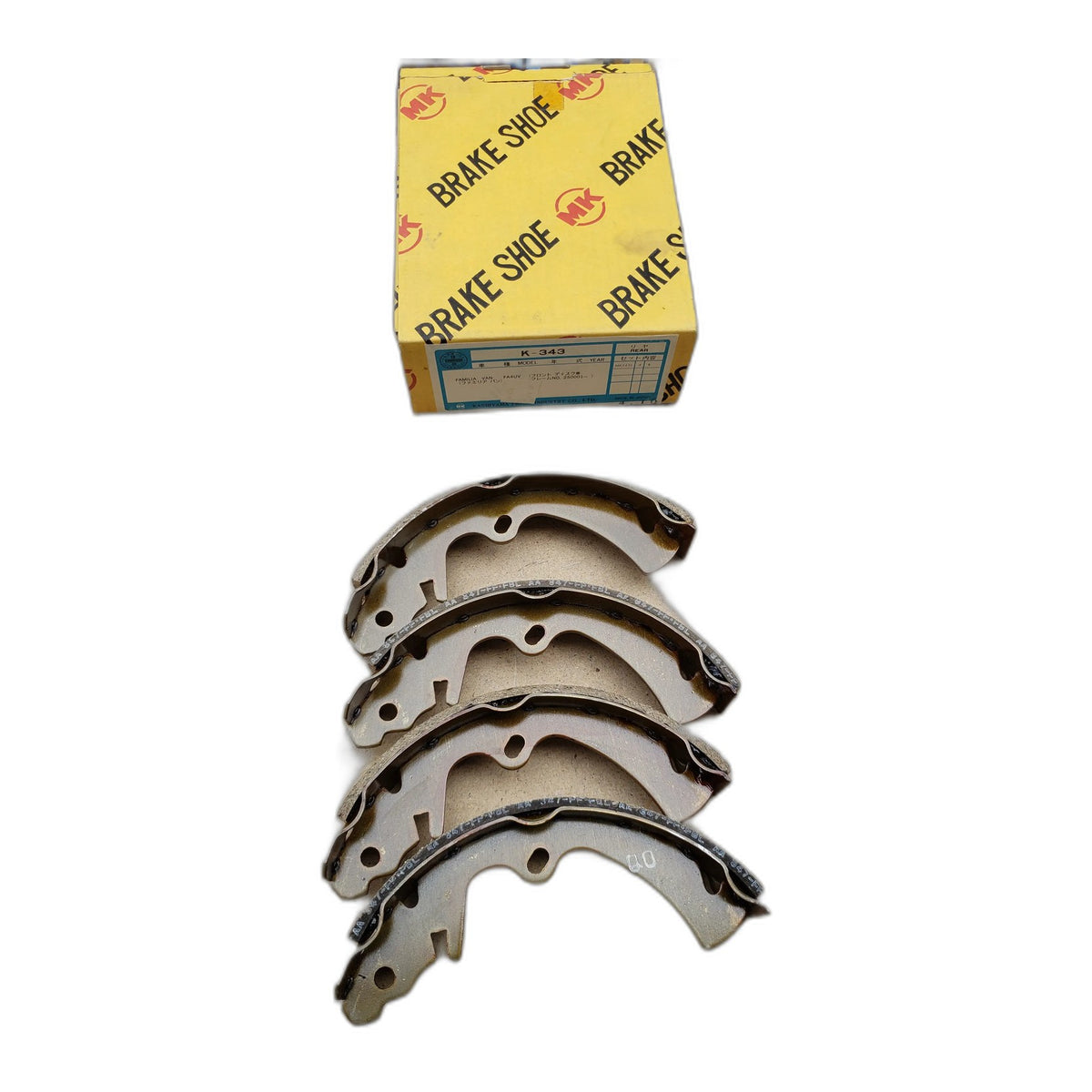 Rear Drum Brake Shoes MK K-343 Japan Fits Mazda Familia Van