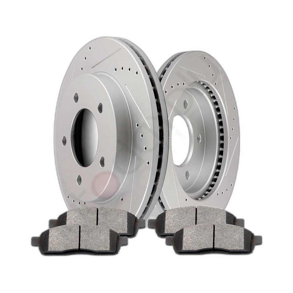 Front Disc Brake Rotors And Ceramic Pads Kit For Ford F150 1997 - 2004