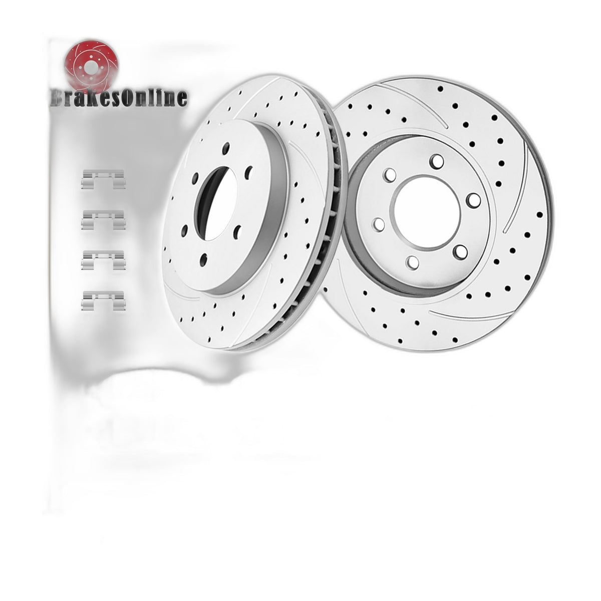Front Slotted Brake Rotors Pads Kit for Ford F-150 2014 Lincoln Mark LT