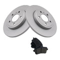 TRQ Rear Brake Pad & Rotor Kit Brake Pads Brake Rotor Ceramic Compatible with