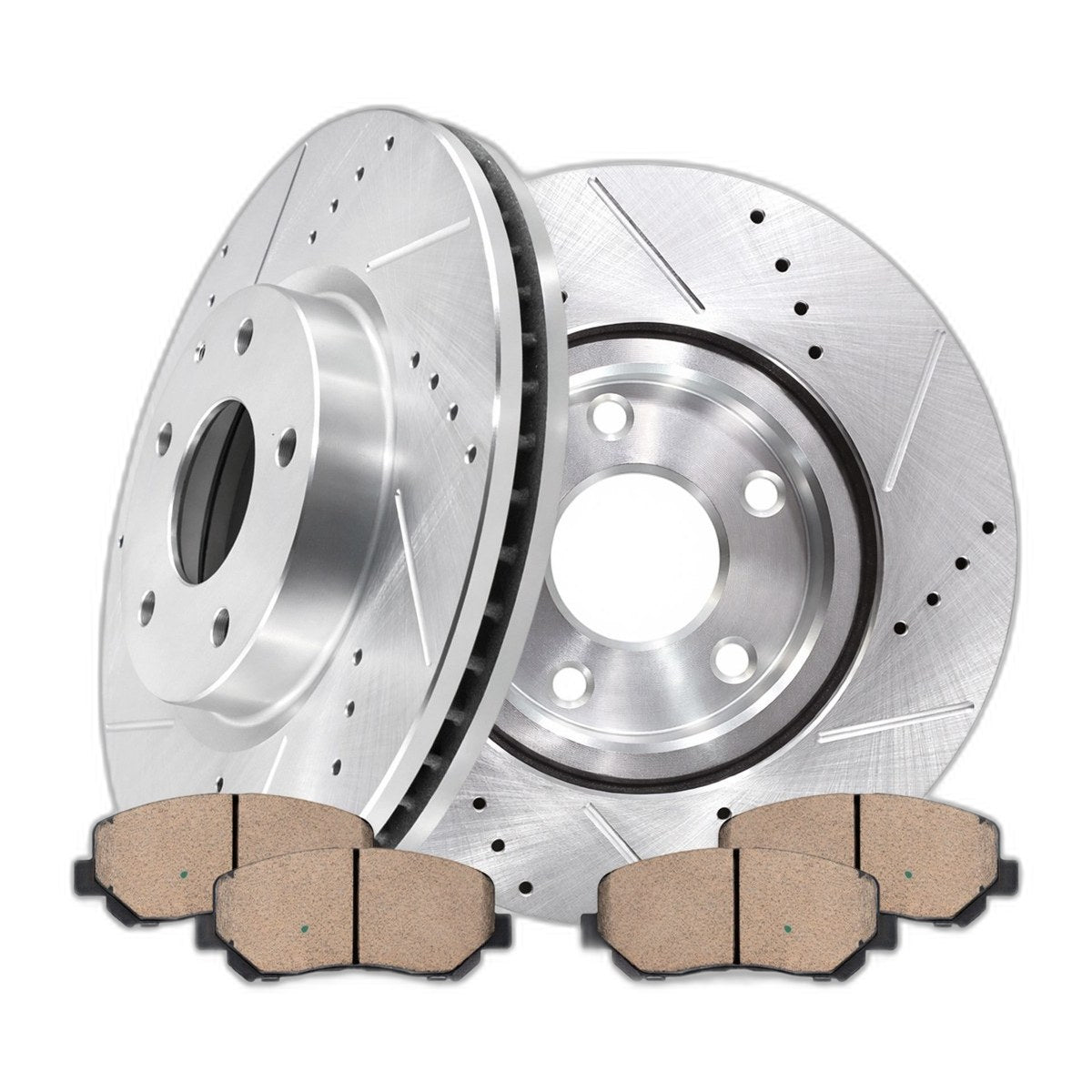 11.69" Front Drilled Rotors Ceramic Brake Pads Kit For 2013 - 2024 Mazda CX-5