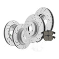 Front Rear Disc Rotors Ceramic Brake Pads Kit for 2009-2015 Mercedes-Benz GLK350