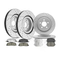 345mm Front and 320mm Rear Brake Rotors Ceramic Pads for 2020-2025 Ford Explorer