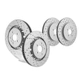 Front Rear Vented Brake Rotors Pads for Ford Explorer Flex w/ Heavy Duty Brakes