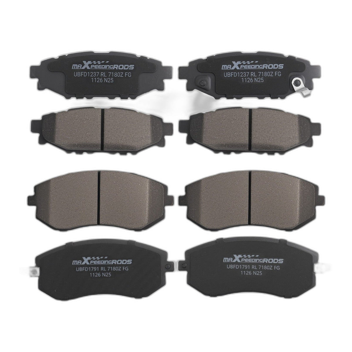 8x Front Rear Ceramic Brake Pads Set for Subaru Forester Impreza Legacy Outback